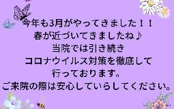 ３月がやってきました！